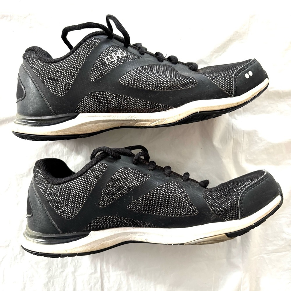 Ryka Grafik running shoes sneakers black white SZ 7 M Gently Worn - Picture 3 of 13